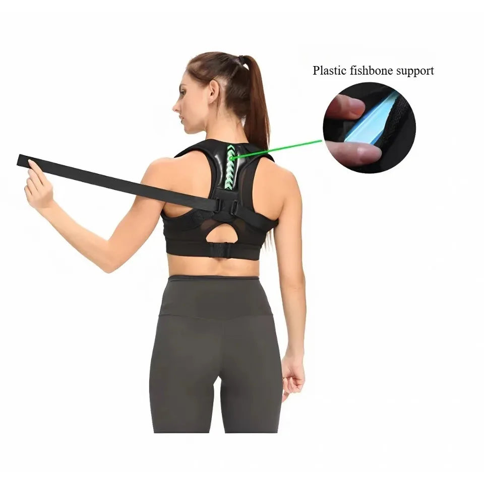 Adjustable Posture Corrector for Men &amp; Women, Comfortable Back Support Brace – Invisible Wearable for Office, Gym, Outdoor Activ